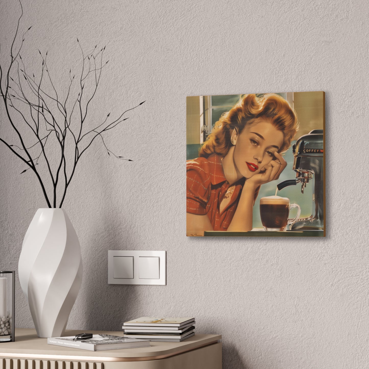 Dreaming of Coffee - Canvas Stretched, 0.75"