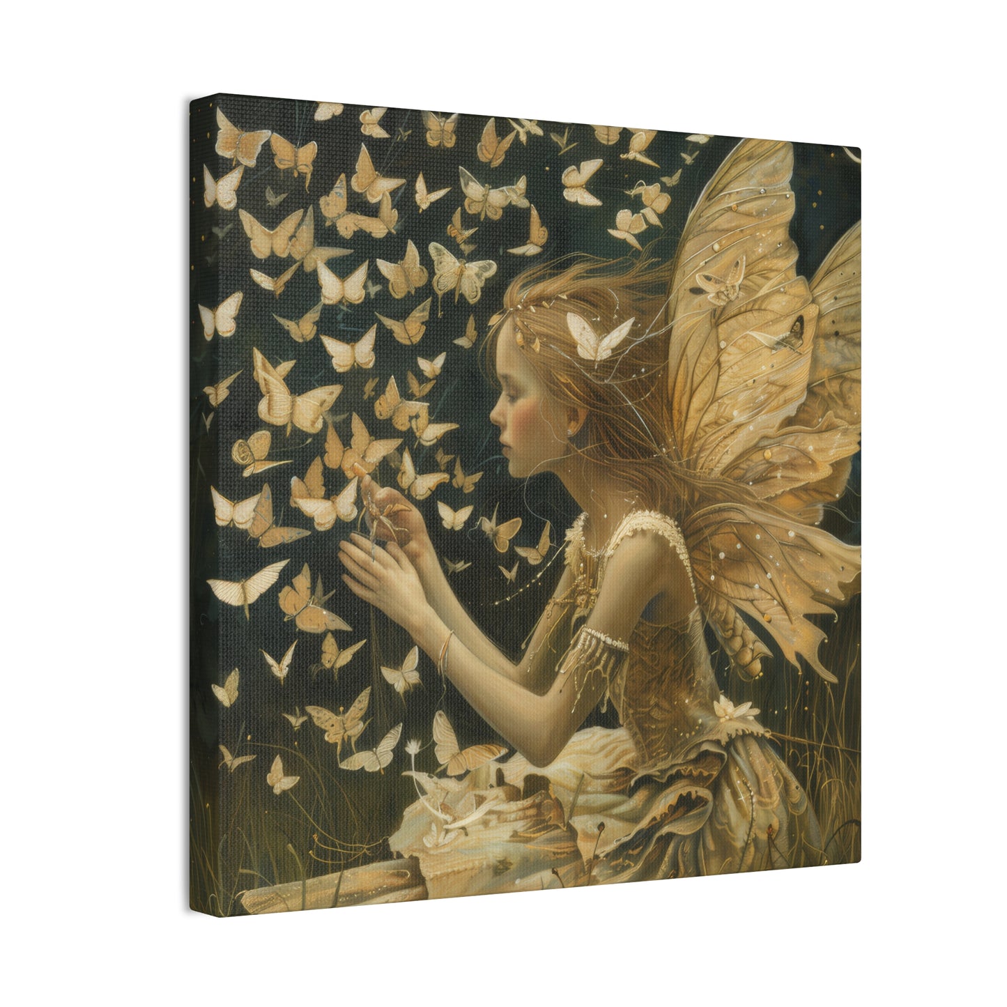 Butterflies and Fairies - Canvas Stretched, 0.75"