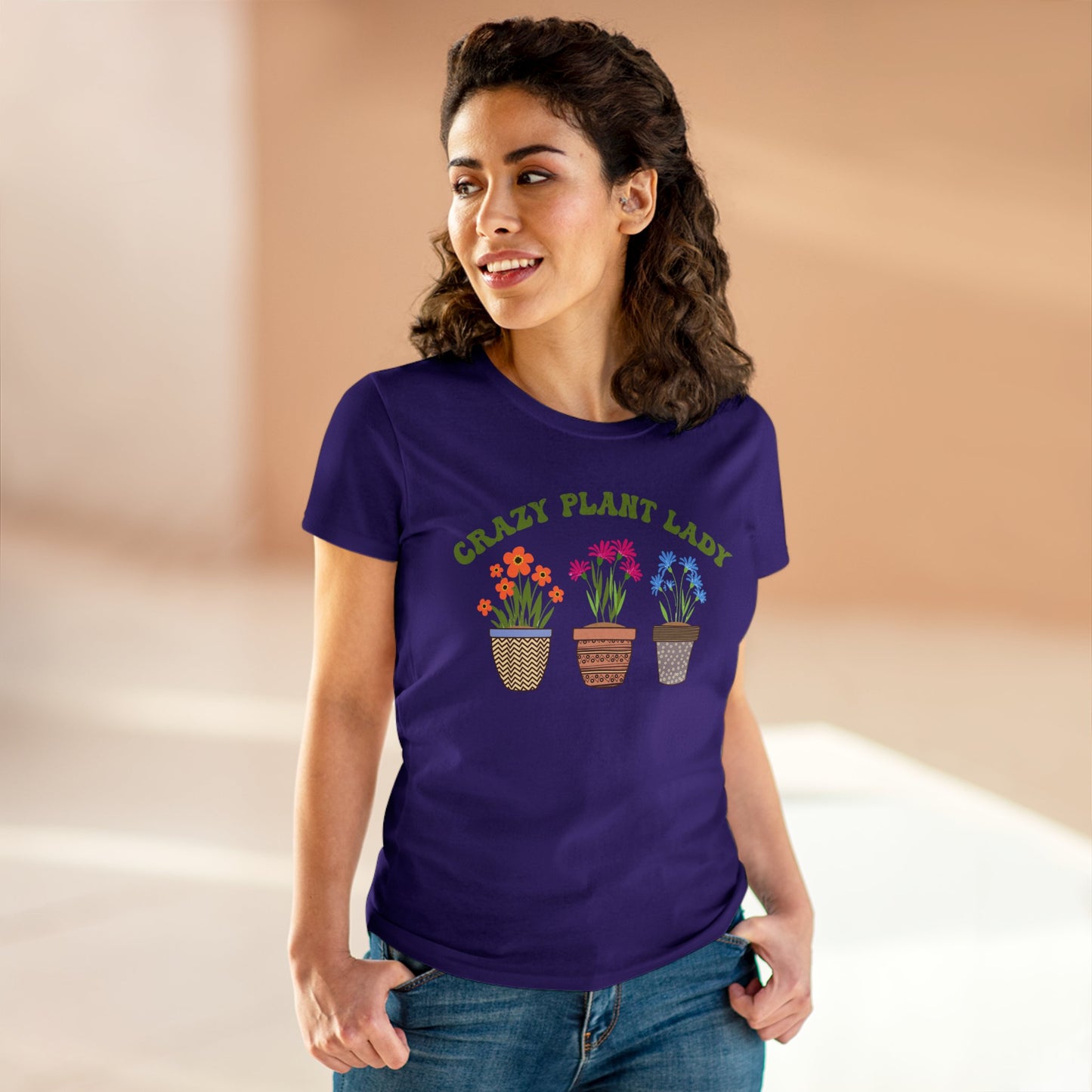 Crazy Plant Lady - Gardening - Women's Midweight Cotton Tee