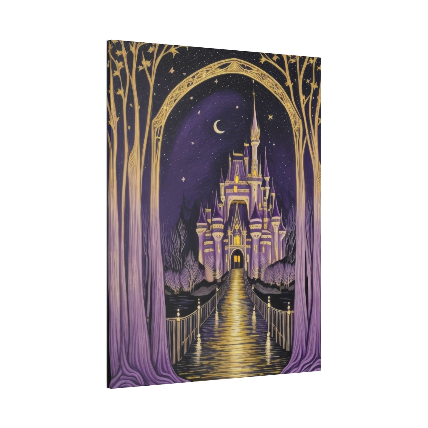 Purple Castle - Canvas Stretched, 0.75"