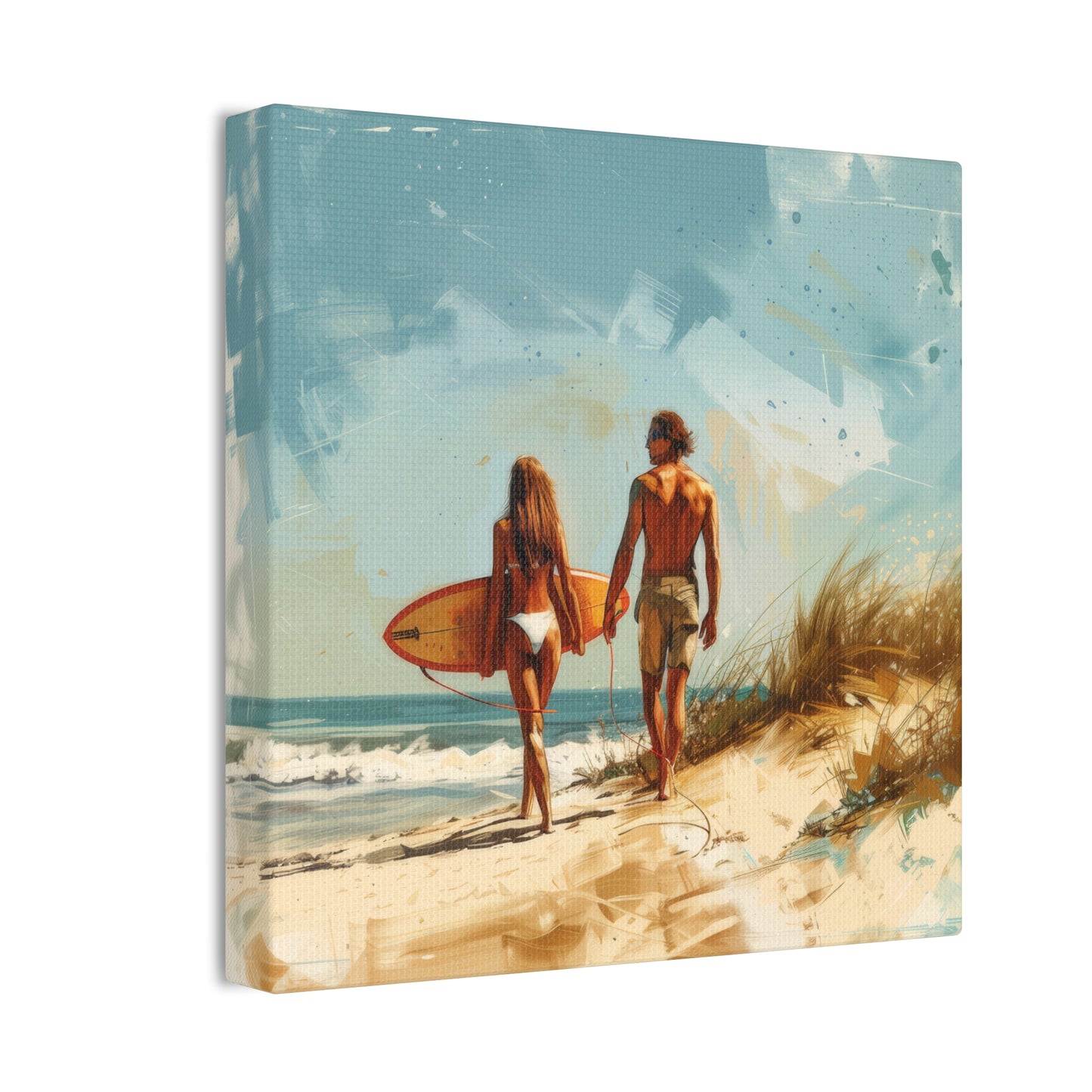 Beach and Surf - Canvas Stretched, 0.75"