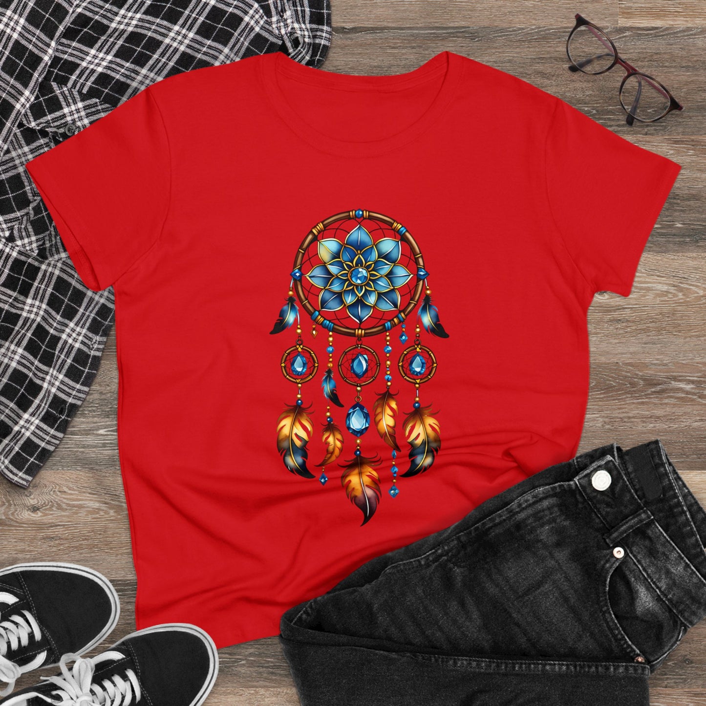 Topaz Dream Catcher - Scorpio - Astrology - Women's Midweight Cotton Tee