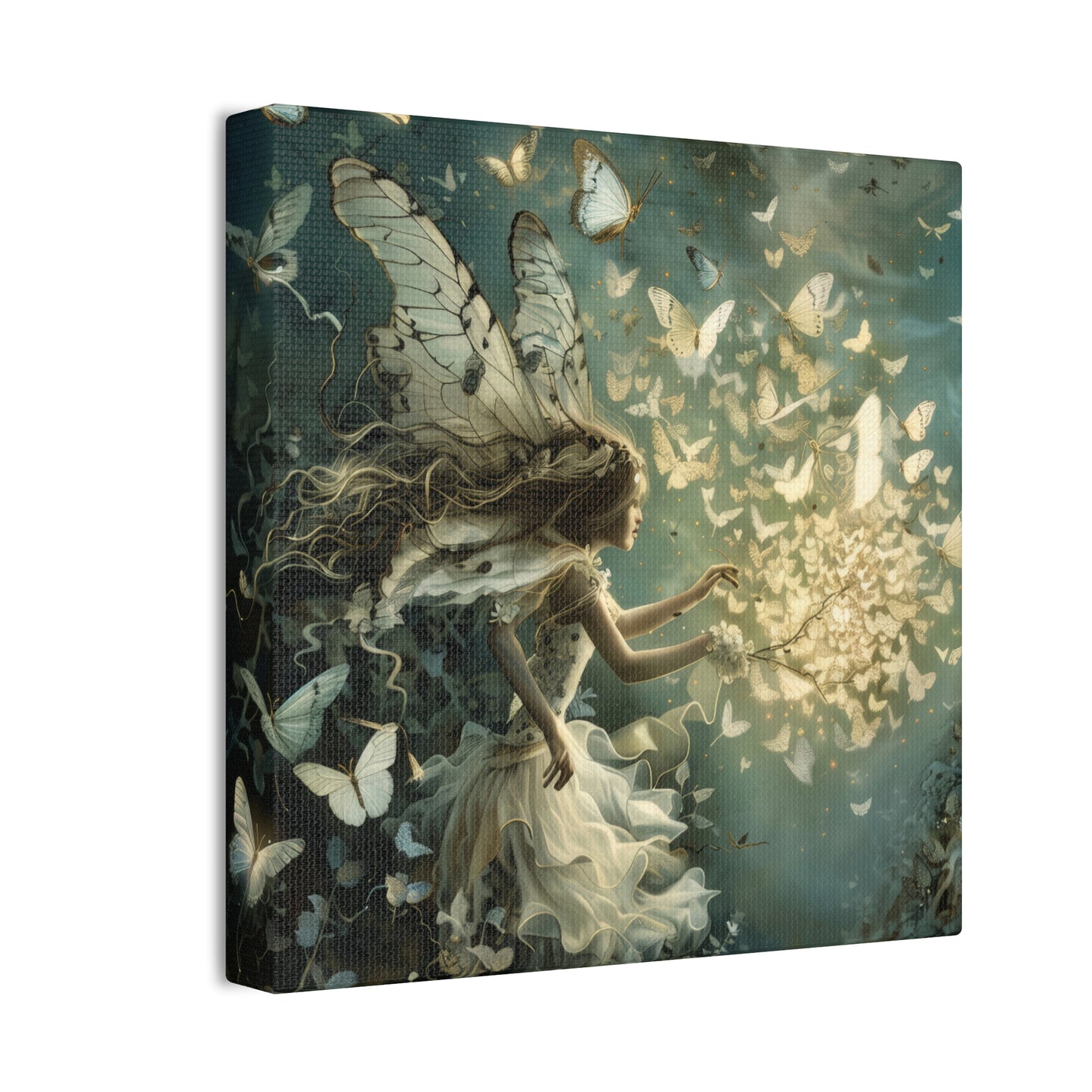 Butterflies and Fairies - Canvas Stretched, 0.75"