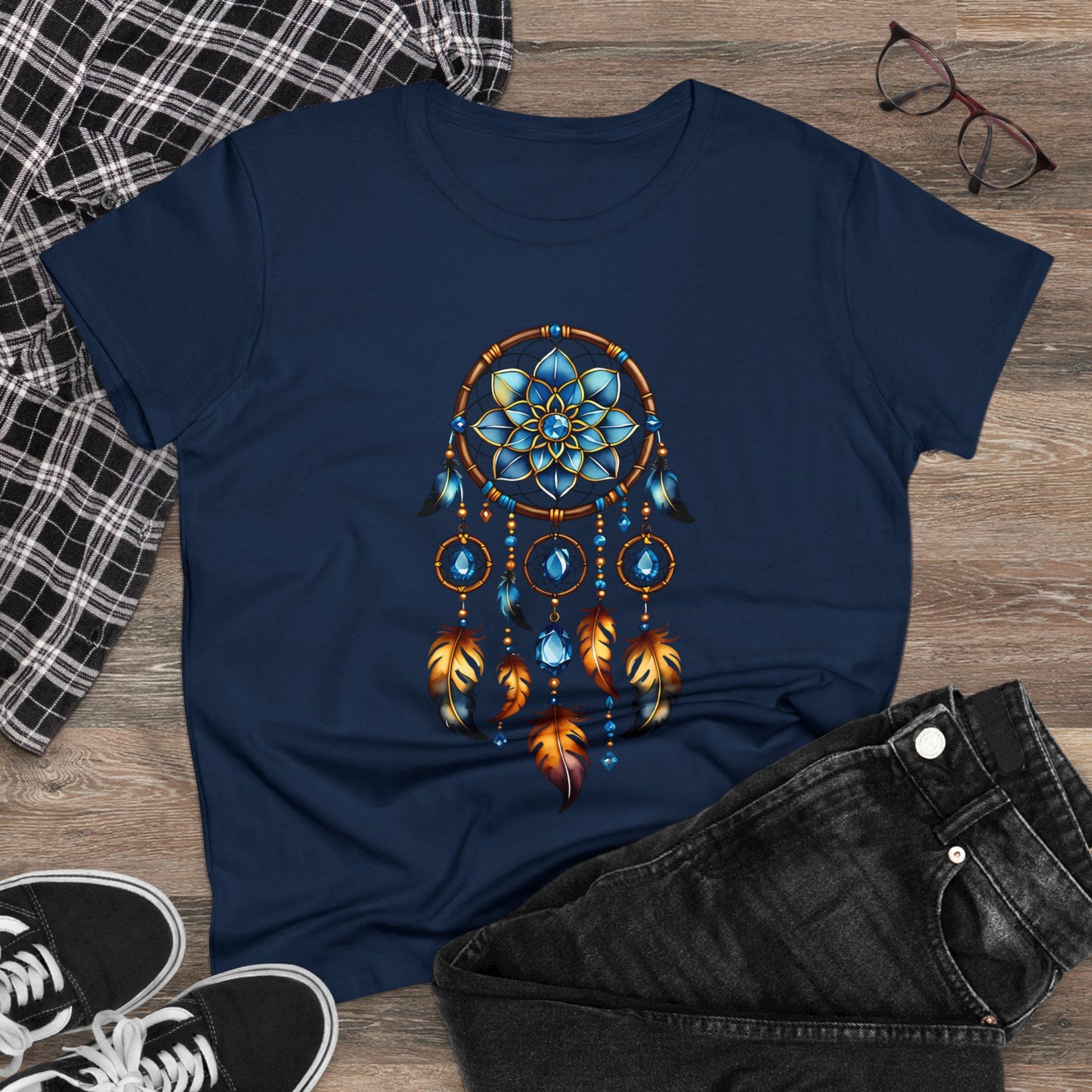 Topaz Dream Catcher - Scorpio - Astrology - Women's Midweight Cotton Tee