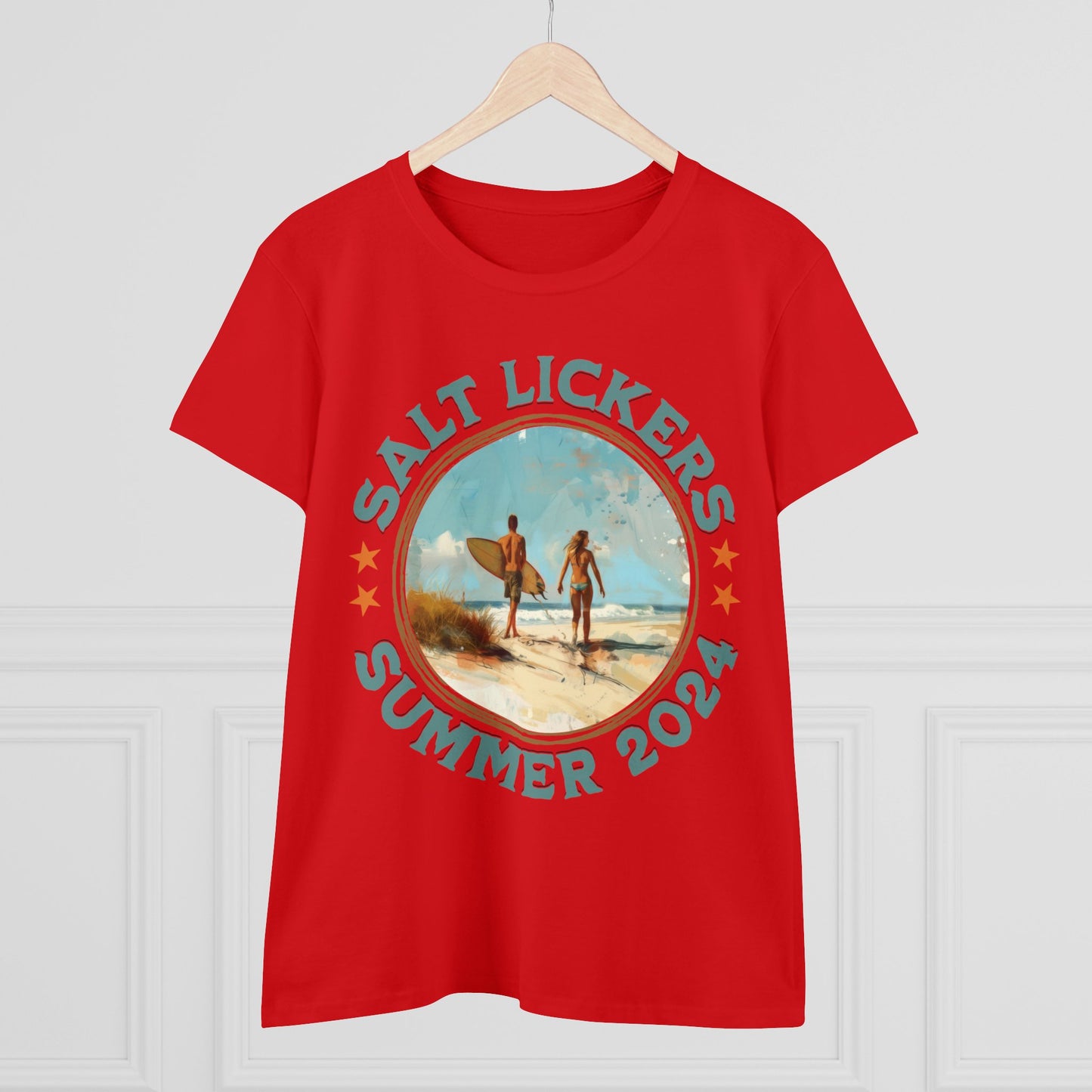 Surfing - Women's Midweight Cotton Tee