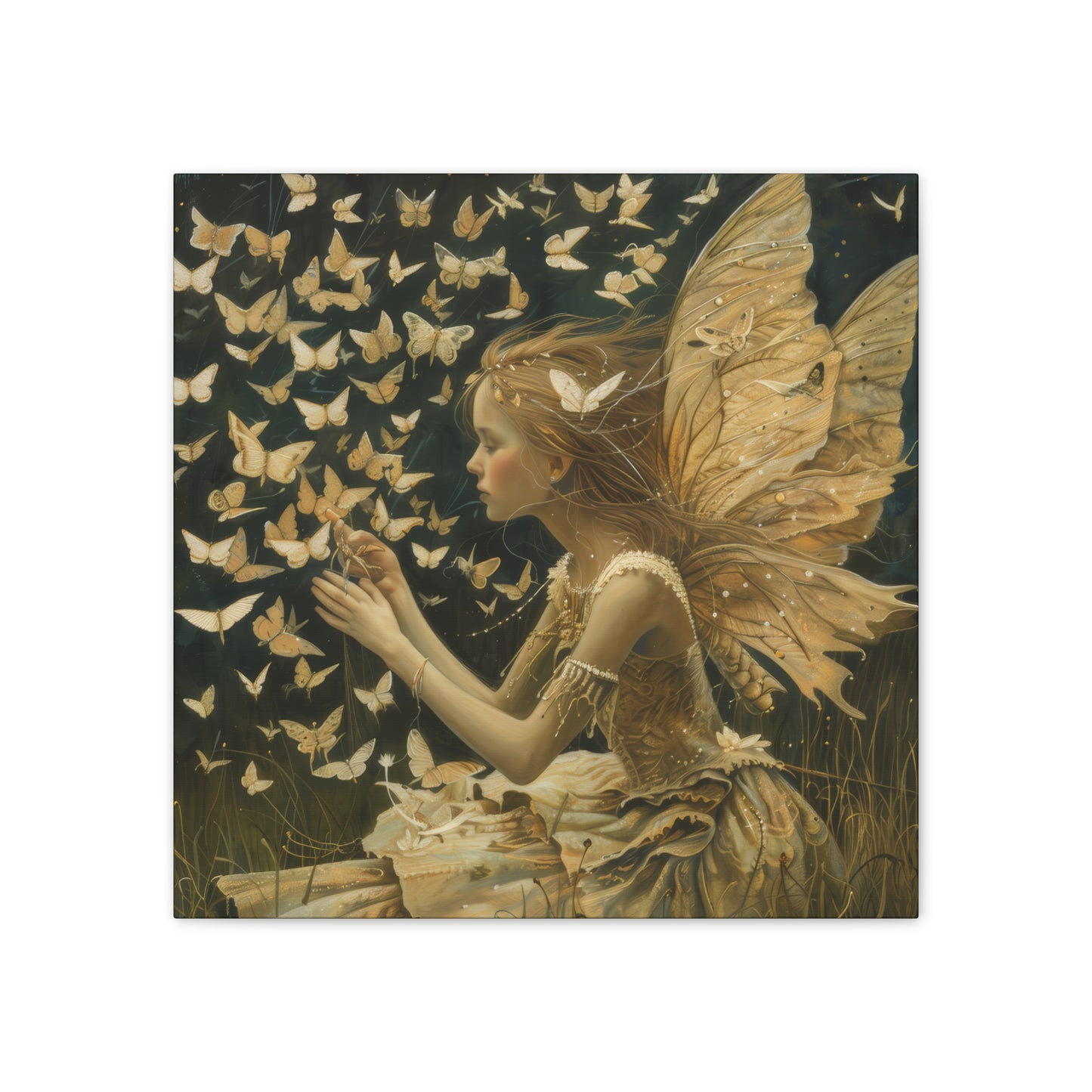 Butterflies and Fairies - Canvas Stretched, 0.75"