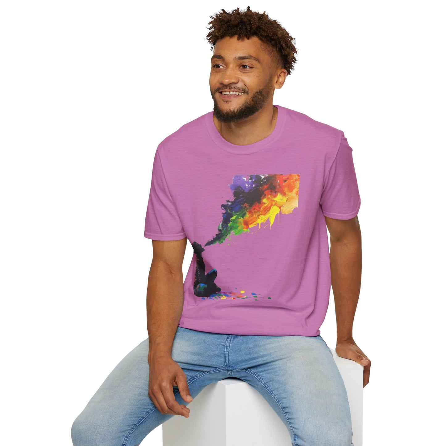 Rainbow Breath - Unisex Softstyle T-Shirt