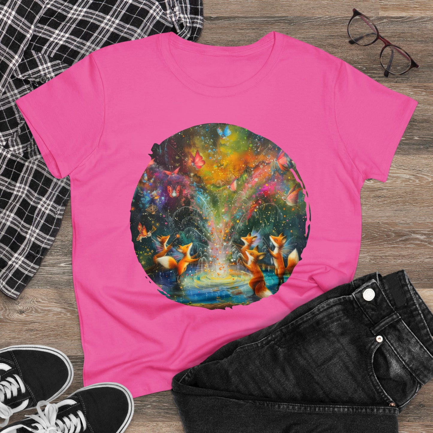 Fairy Celebration - Fantasy - Women's Midweight Cotton Tee