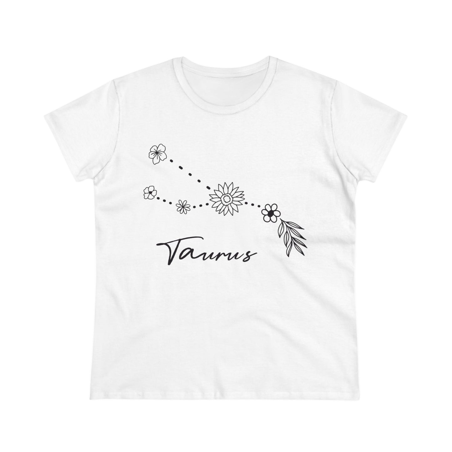 Flower Constellation - Taurus - Astrology - Women's Midweight Cotton Tee