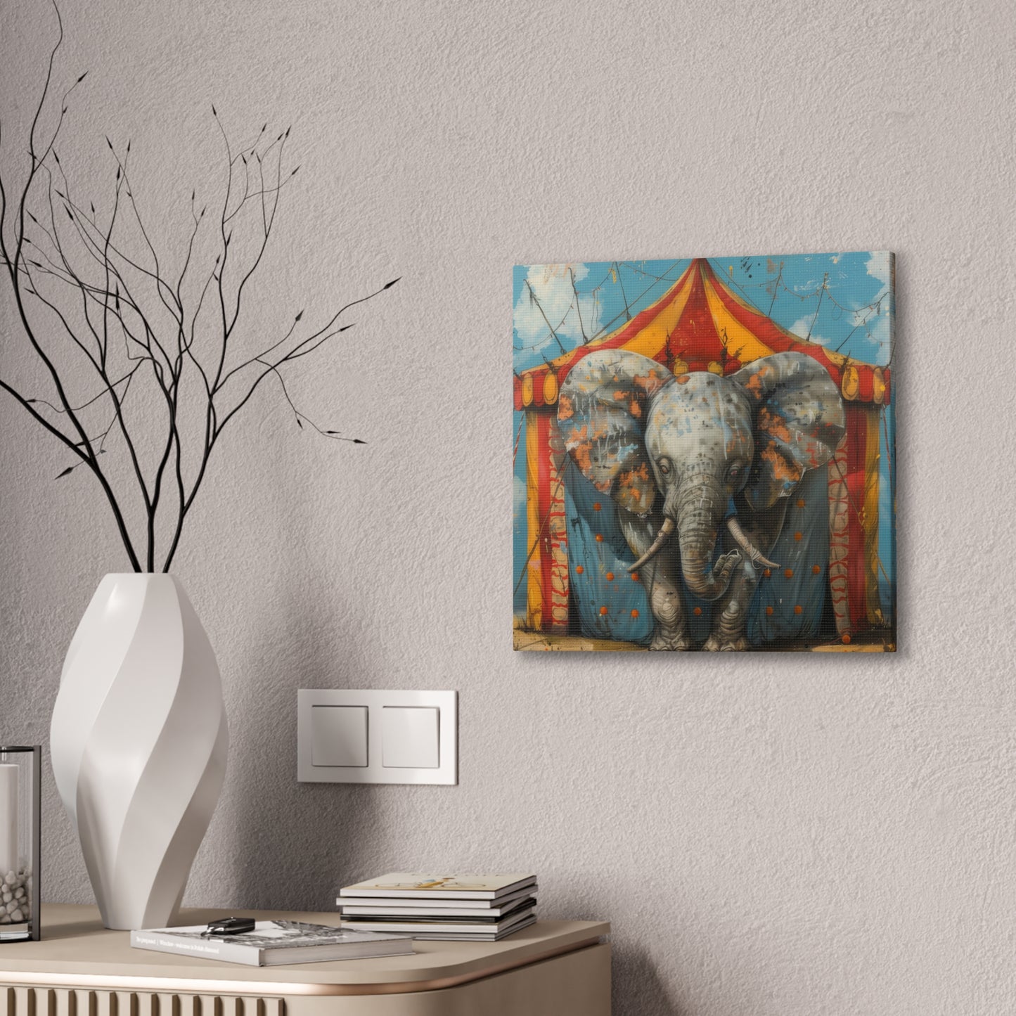 Circus Elephant - Canvas Stretched, 0.75"