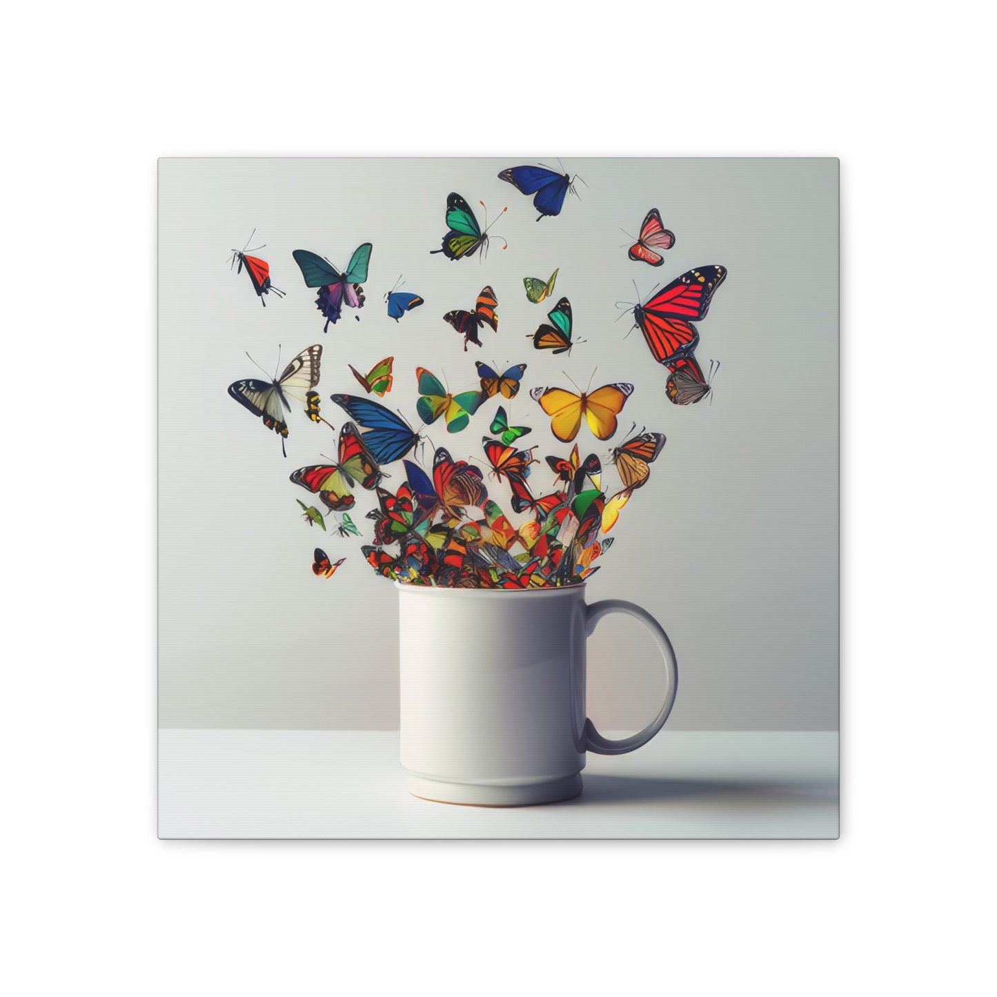 Butterfly Coffee - Canvas Stretched, 0.75"