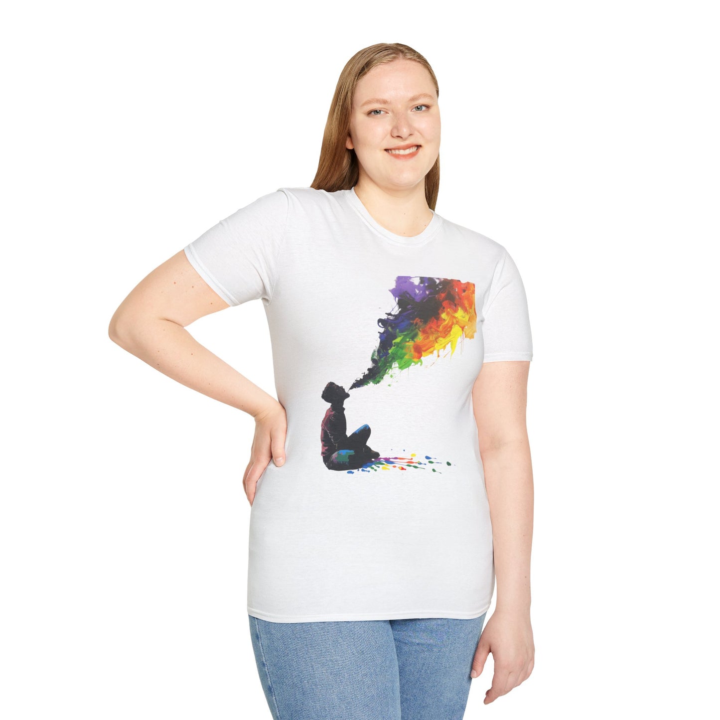 Rainbow Breath - Unisex Softstyle T-Shirt