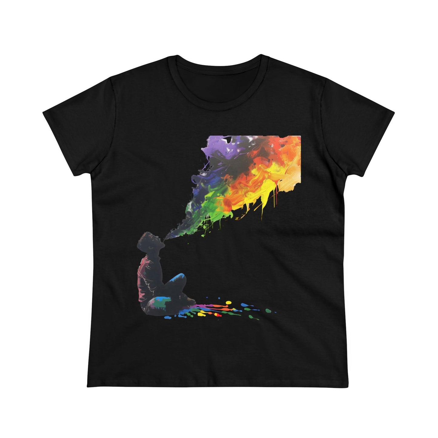 Rainbow Breath - Women's Midweight Cotton Tee