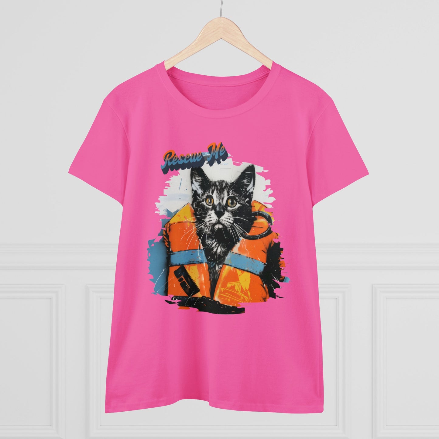 Rescue Cat - Women's Midweight Cotton Tee