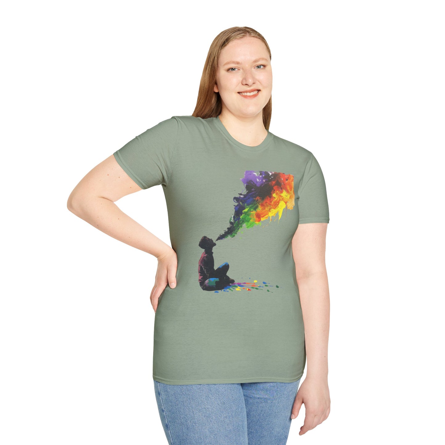 Rainbow Breath - Unisex Softstyle T-Shirt