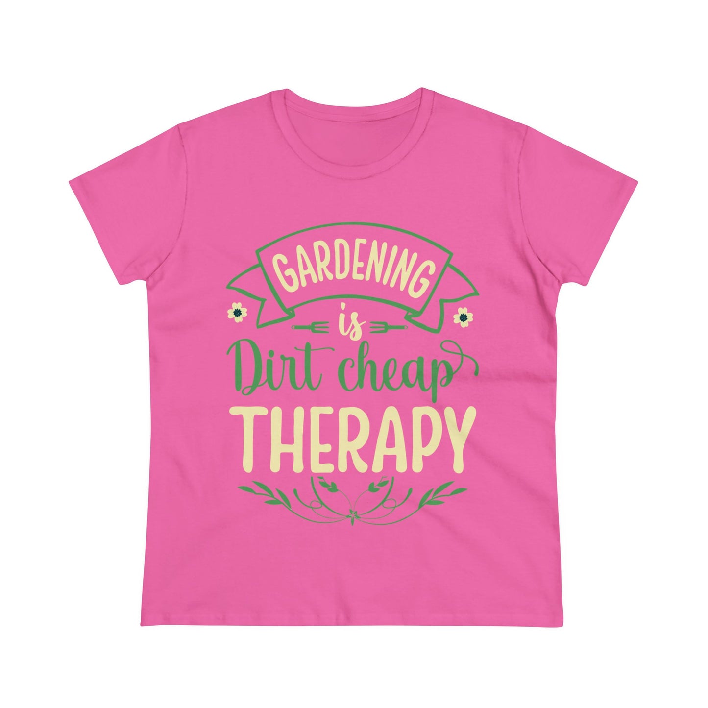 Gardening Is Dirt Cheap Therapy - Gardening - Women's Midweight Cotton Tee