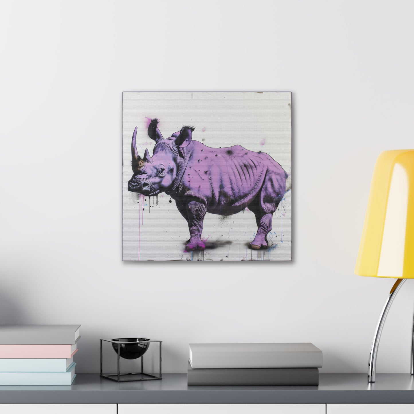 Purple Rhino - Canvas Stretched, 0.75"