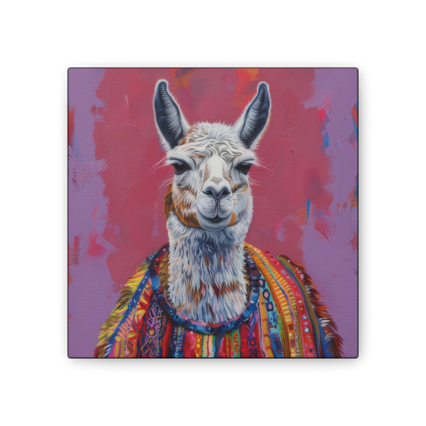 Llama - Canvas Stretched, 0.75"