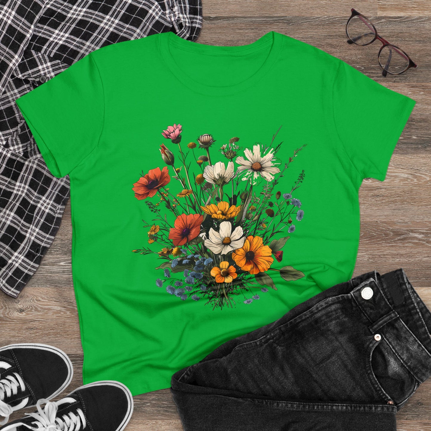 Wildflowers - Women's Midweight Cotton Tee