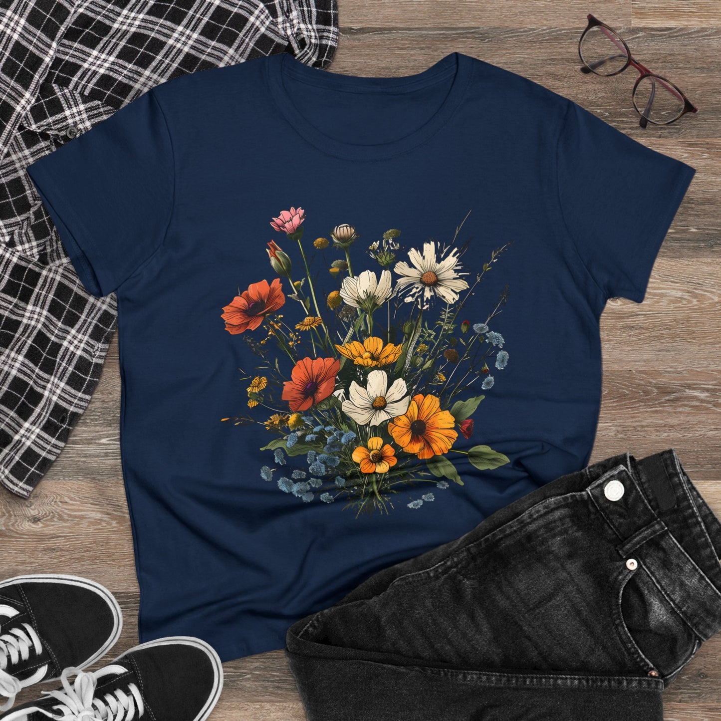 Wildflowers - Women's Midweight Cotton Tee