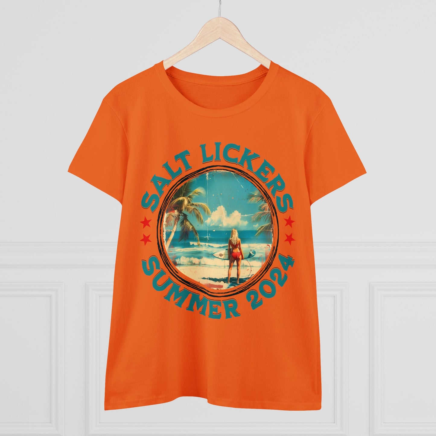 Surfing - Women's Midweight Cotton Tee