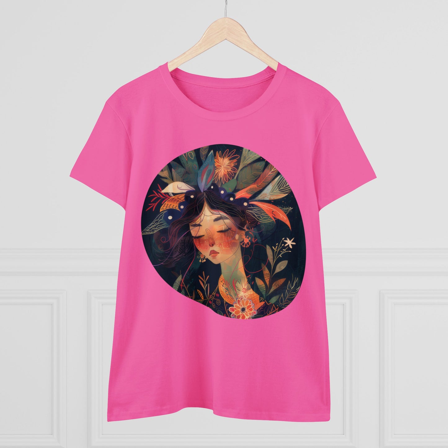 Flower Girl - Flowers - Women's Midweight Cotton Tee