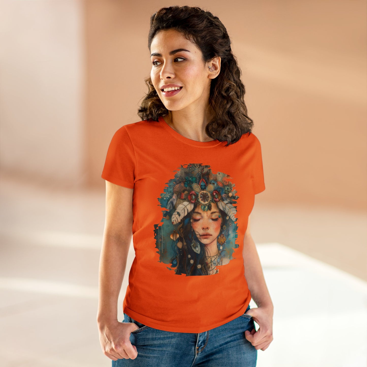 EW - Flowers - Women's Midweight Cotton Tee