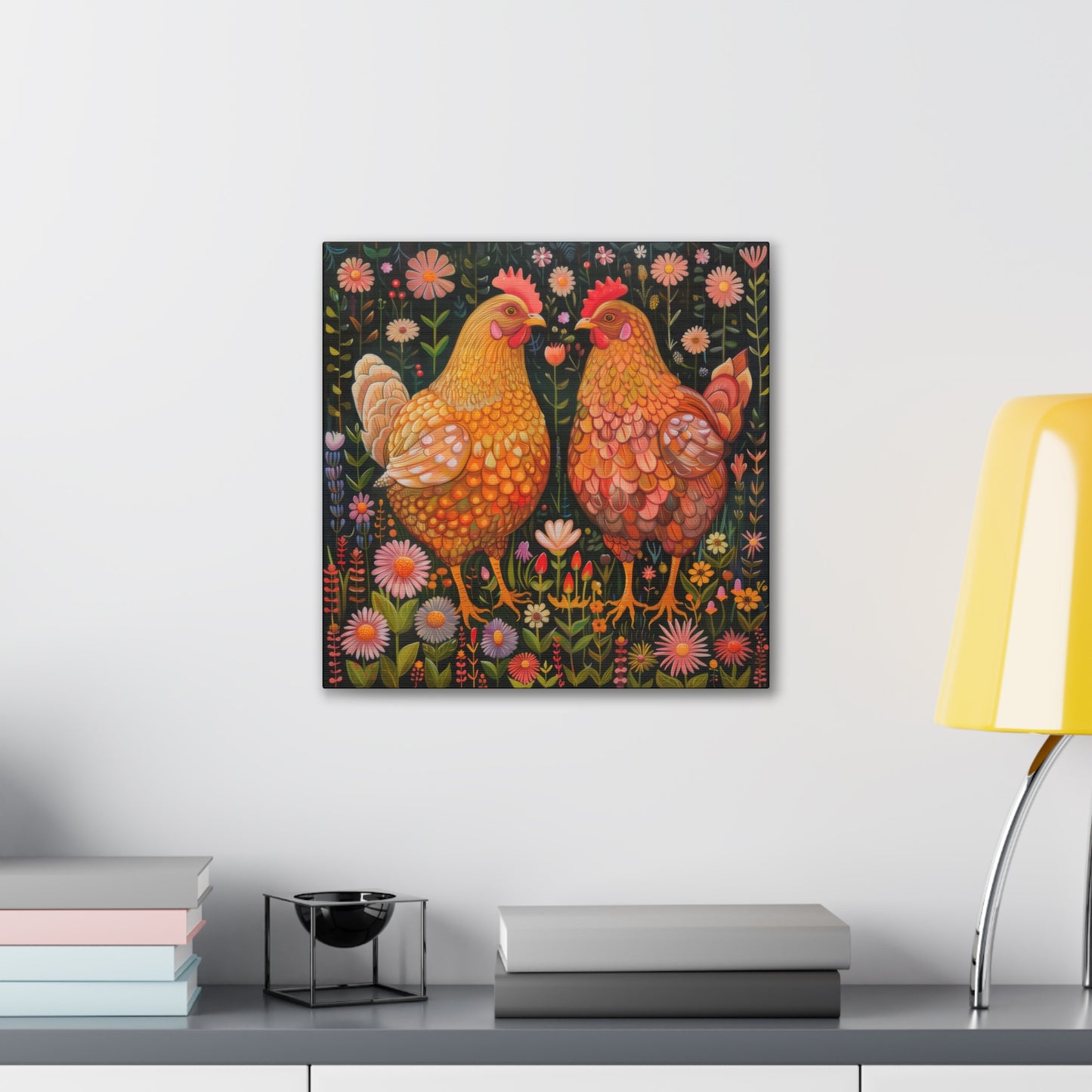 Chickens - Canvas Stretched, 0.75" - Canvas Stretched, 0.75"