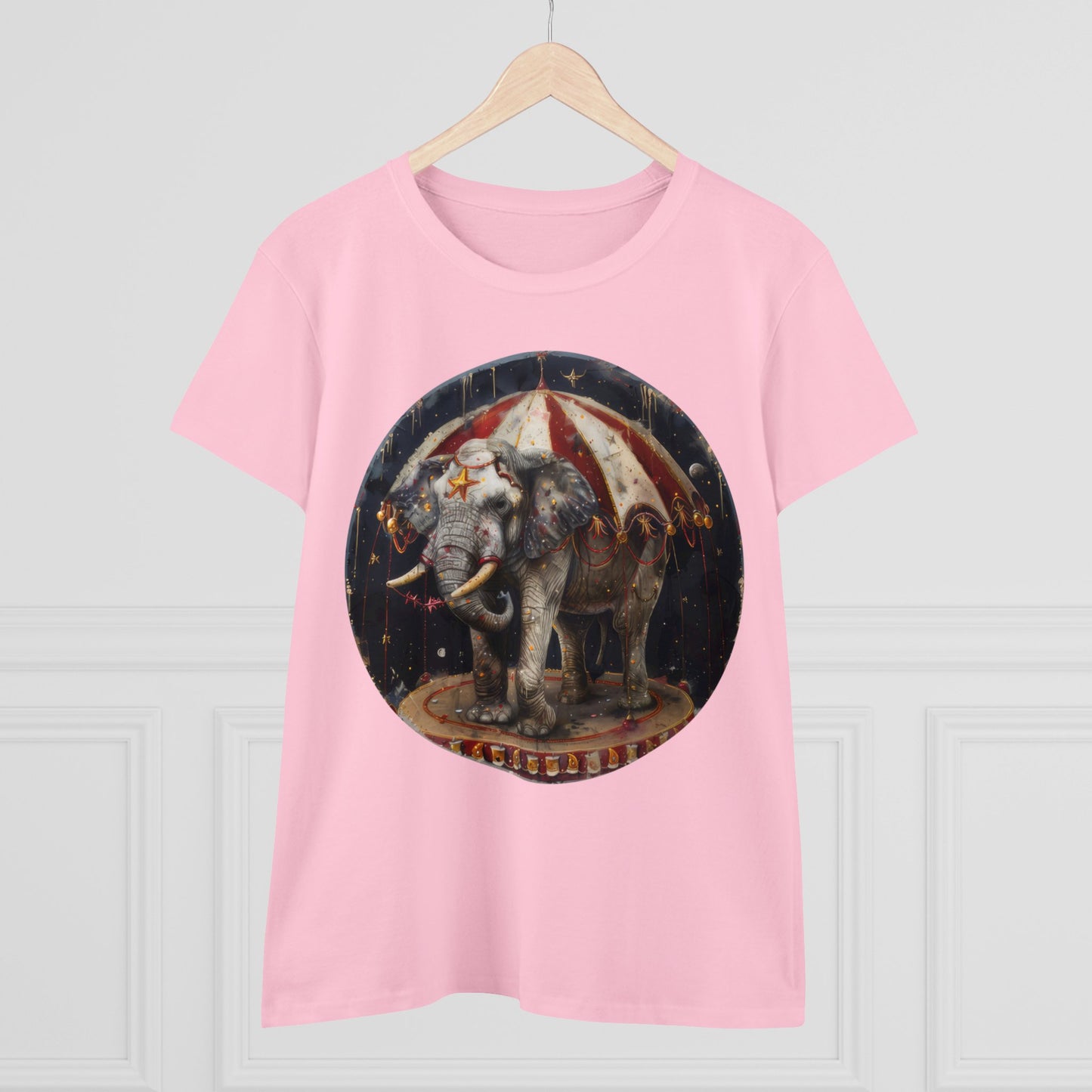 Circus Elephant - Women's Midweight Cotton Tee