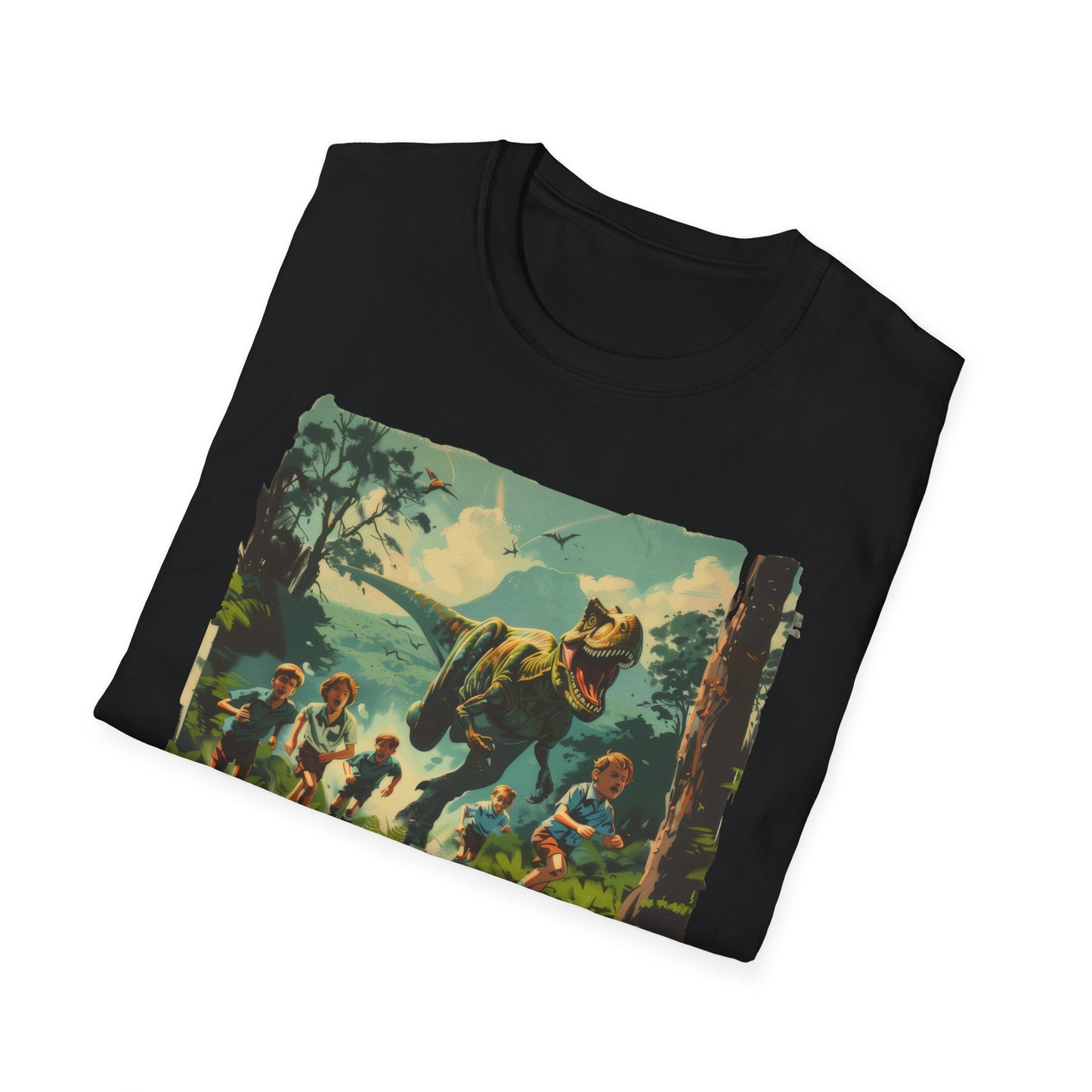 Dinosaur Chase - Unisex Softstyle T-Shirt