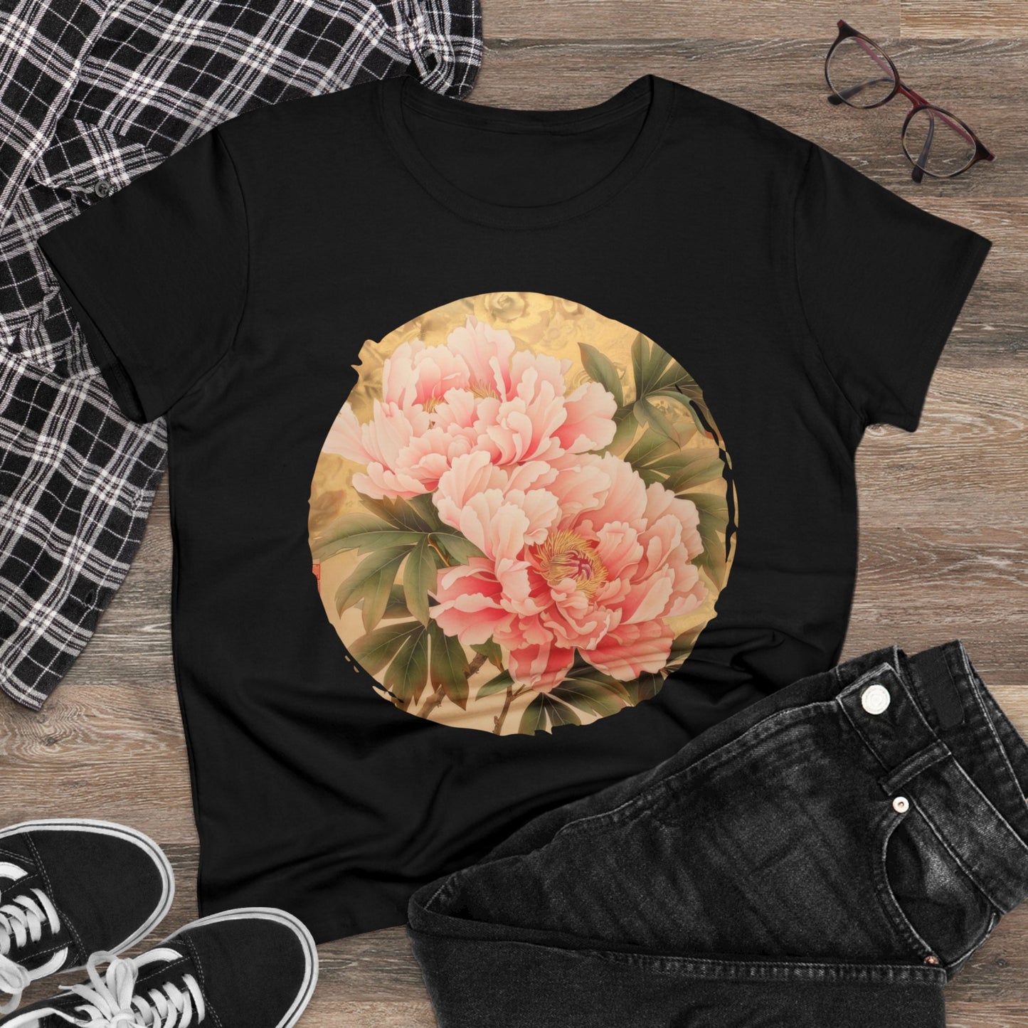 Peony - Flower - Women's Midweight Cotton Tee