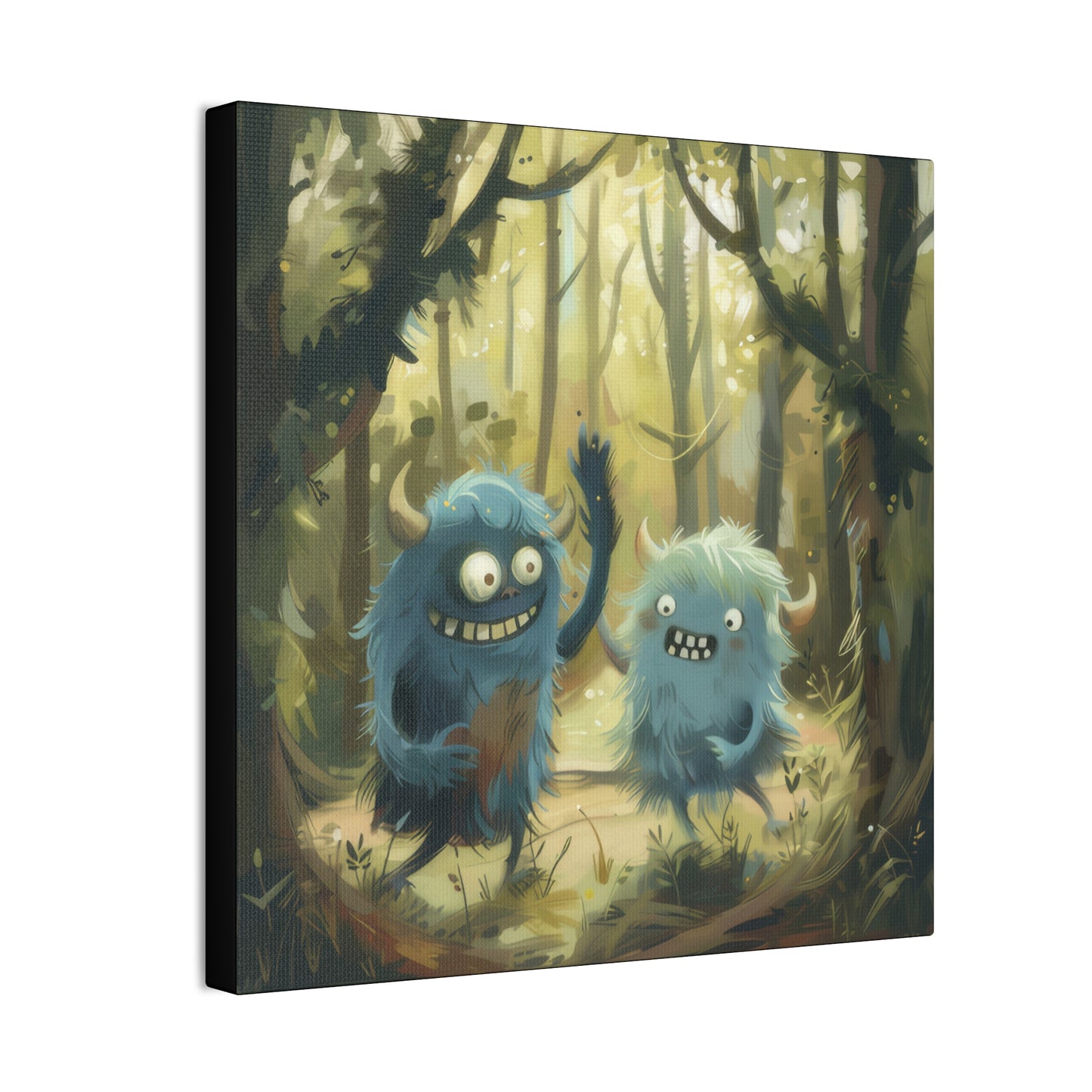 Happy Monsters - Canvas Stretched, 0.75"