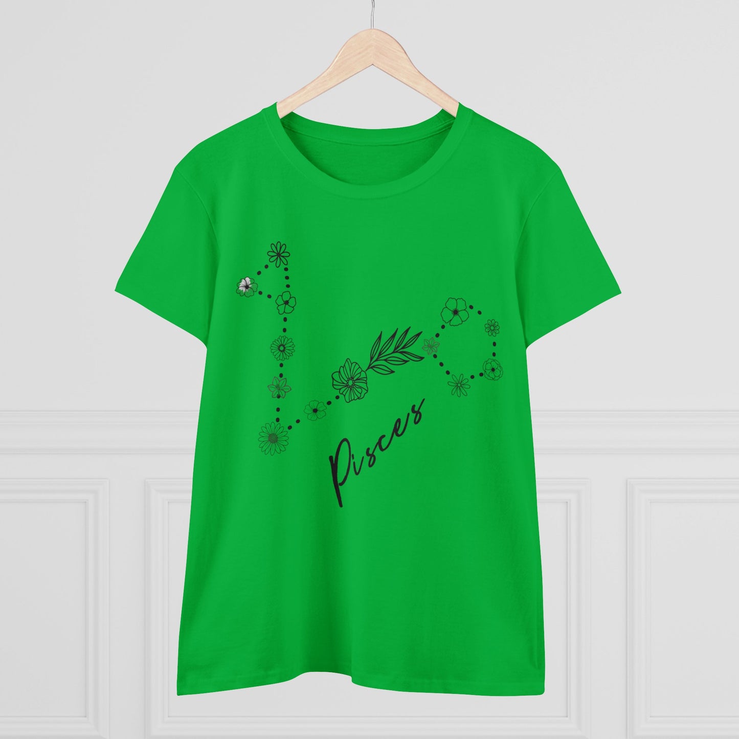 Flower Constellation - Pisces - Astrology - Women's Midweight Cotton Tee