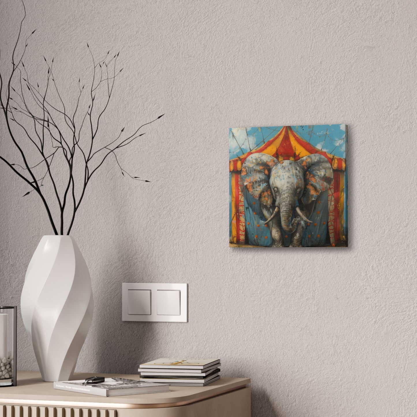 Circus Elephant - Canvas Stretched, 0.75"