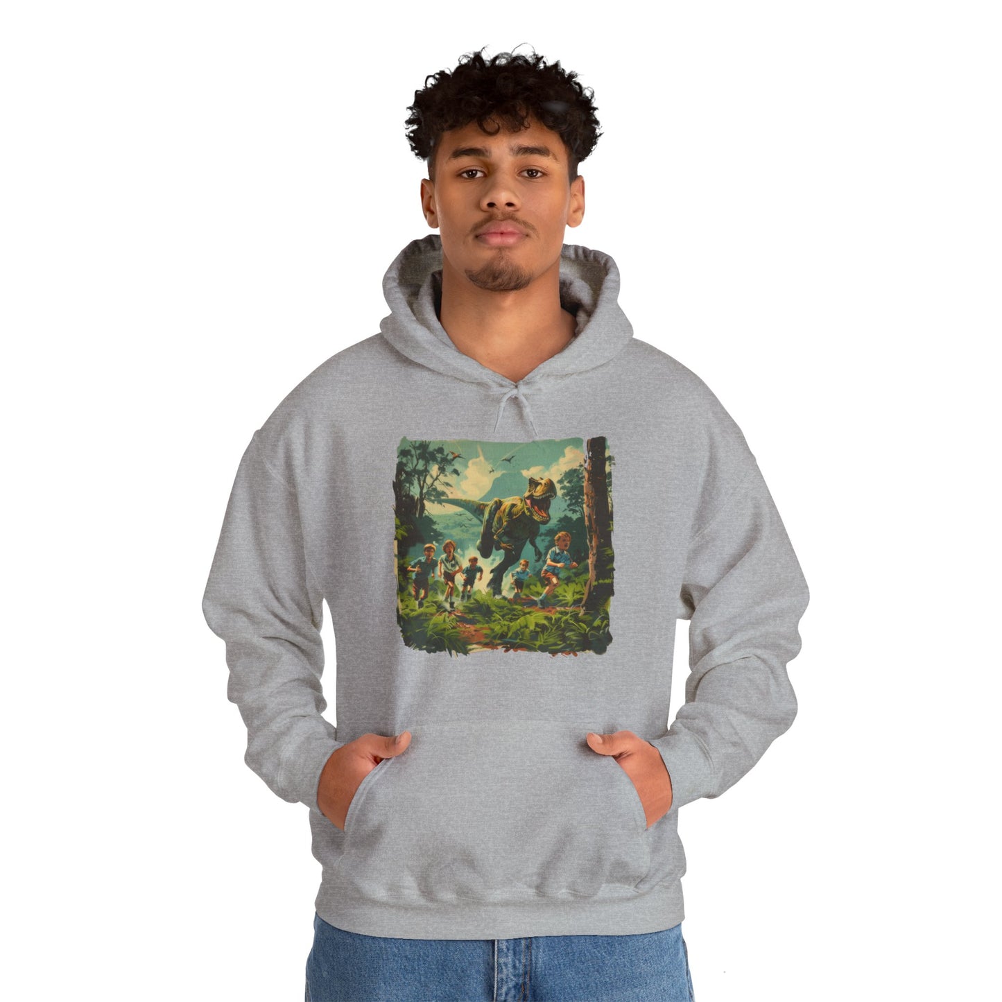 Dinosaur Chase - Unisex Heavy Blend™ Hooded Sweatshirt