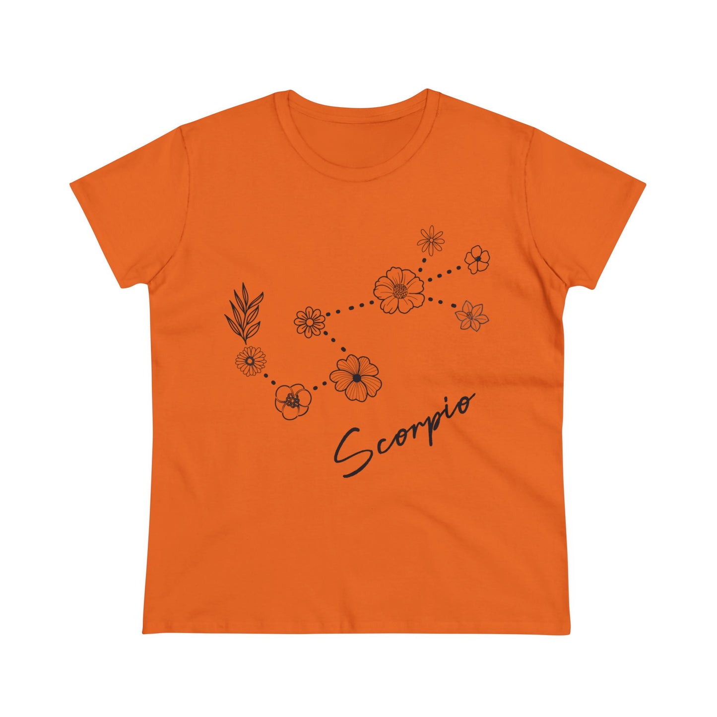 Flower Constellation - Scorpio - Astrology - Women's Midweight Cotton Tee