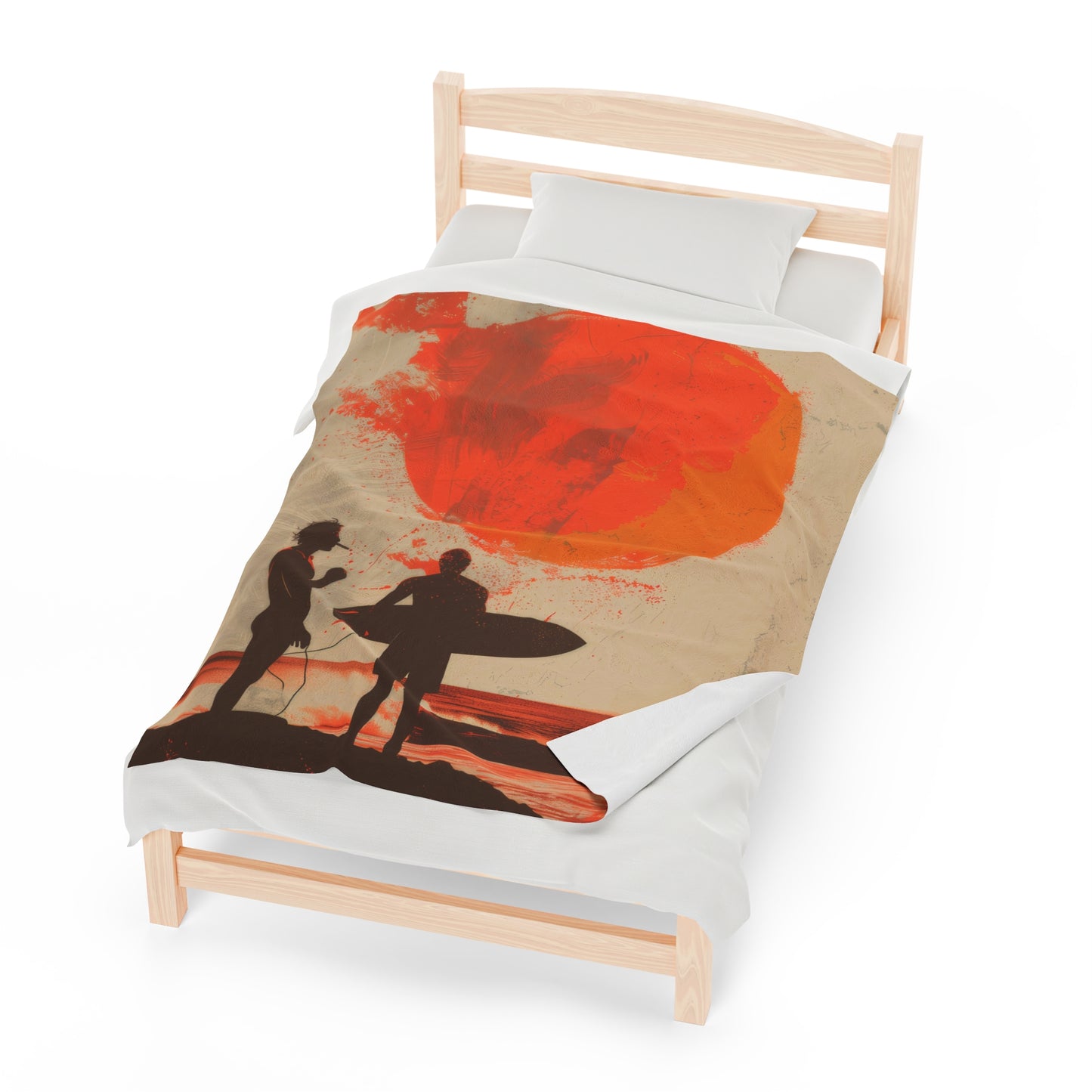 Surf Morning - Velveteen Plush Blanket