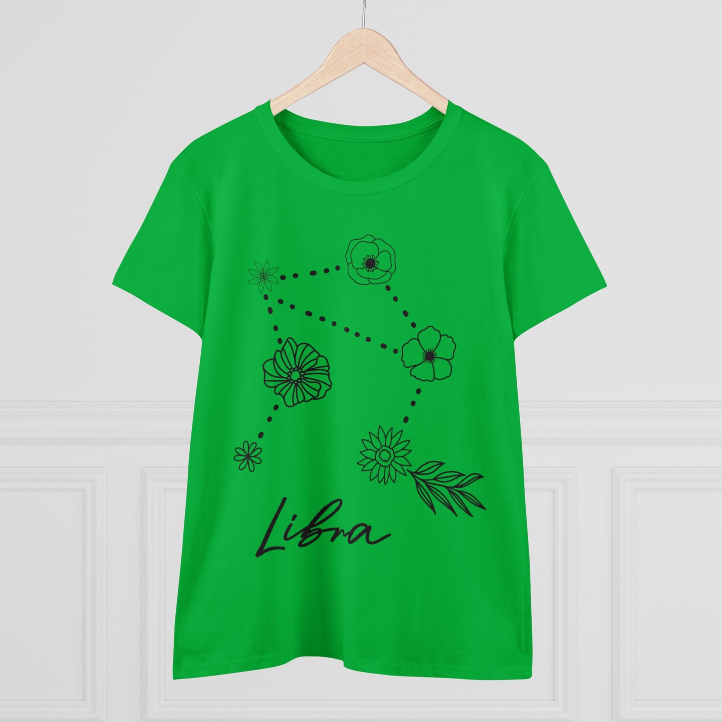 Flower Constellation - Libra - Astrology - Women's Midweight Cotton Tee