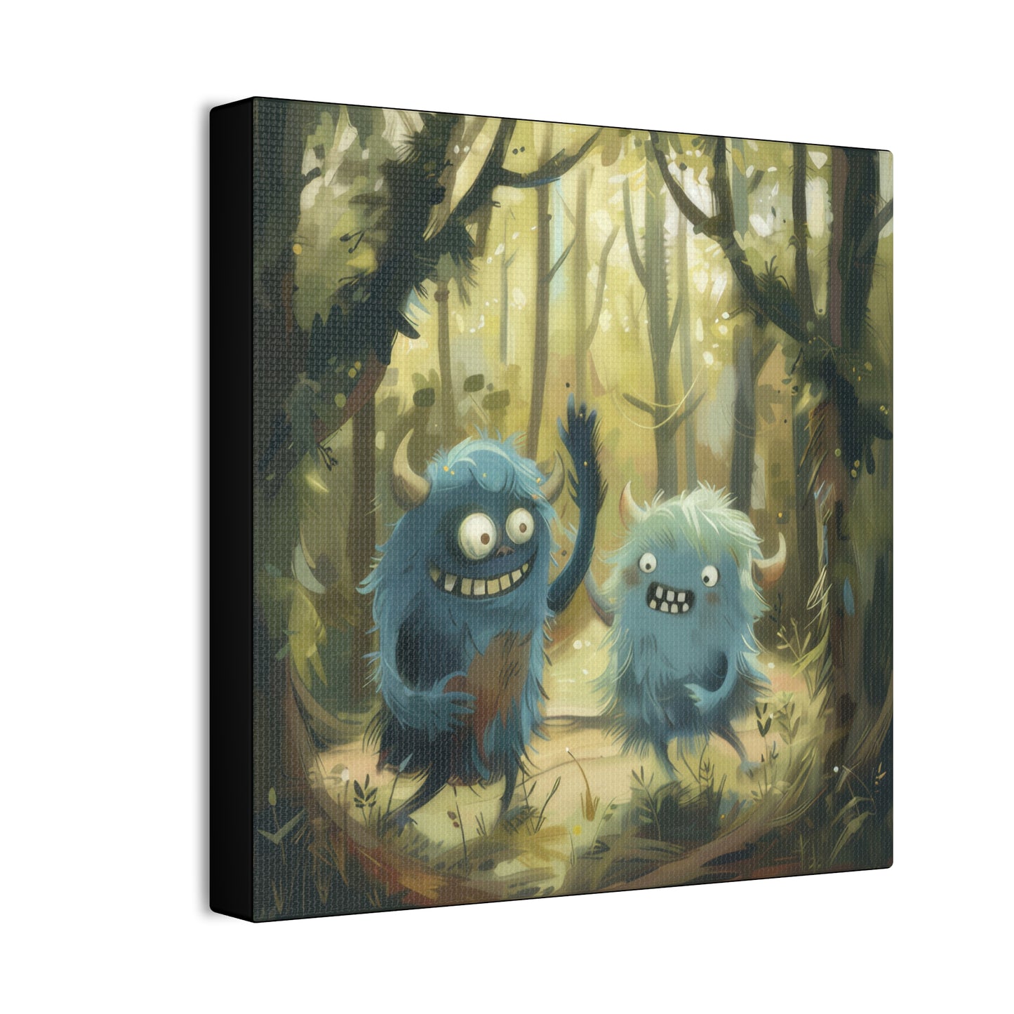 Happy Monsters - Canvas Stretched, 0.75"