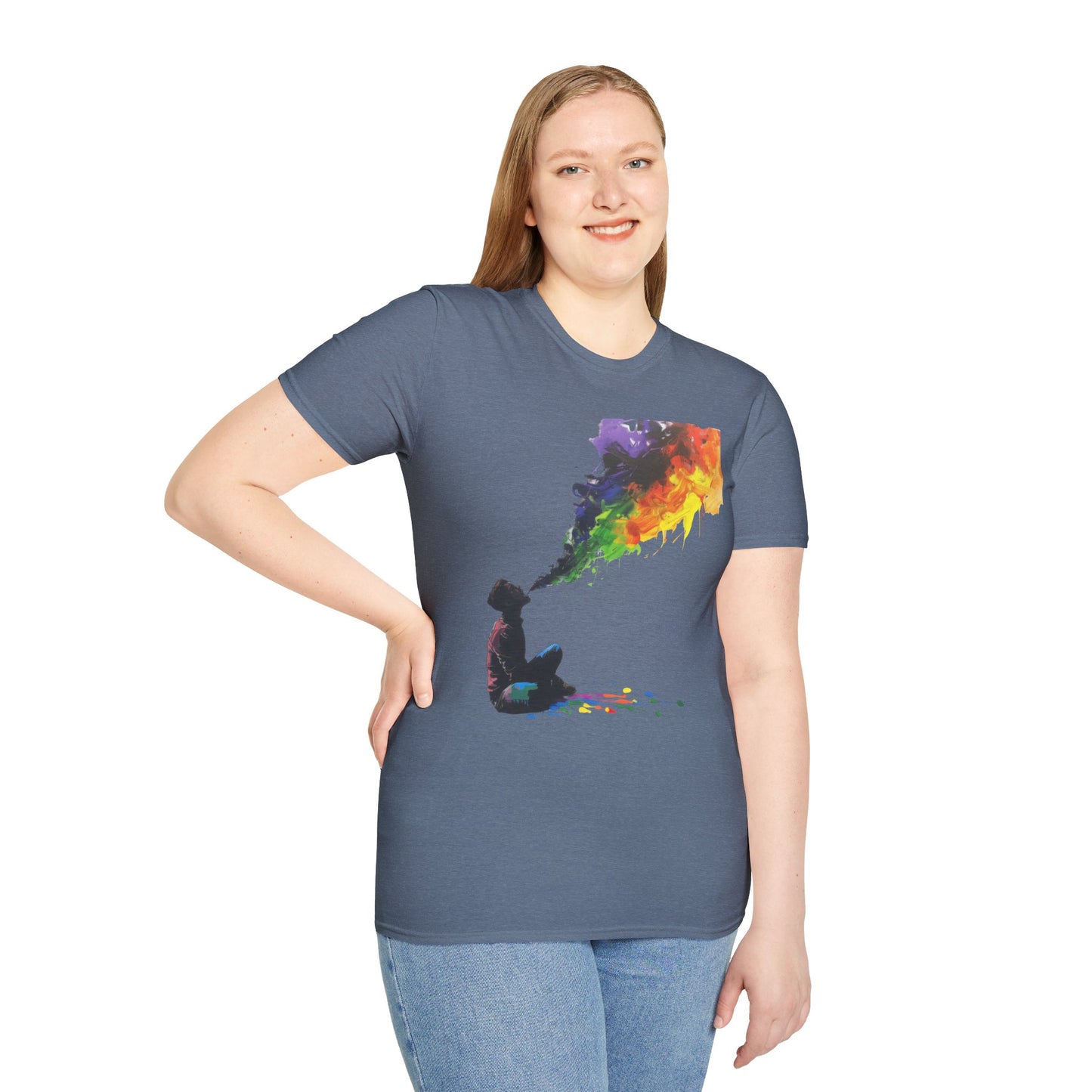 Rainbow Breath - Unisex Softstyle T-Shirt