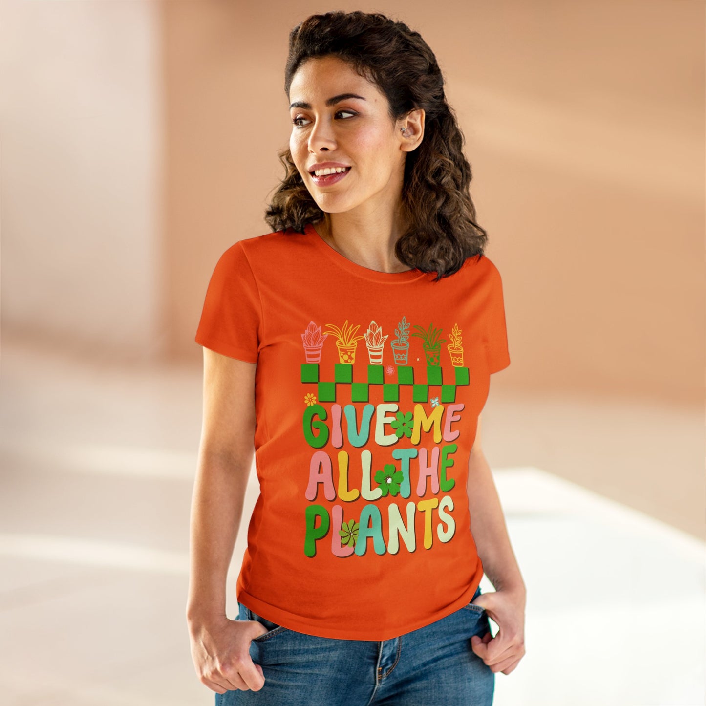 Give Me All the Plants - Gardening - Women's Midweight Cotton Tee