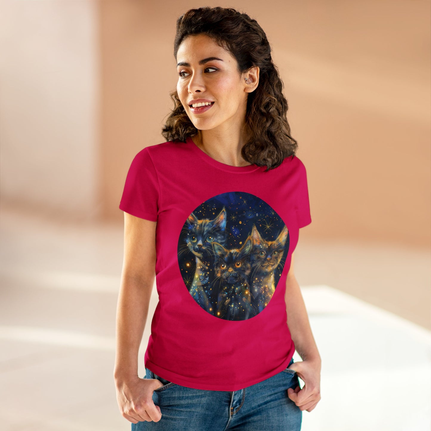 Sparkle Kitty - Women's Midweight Cotton Tee