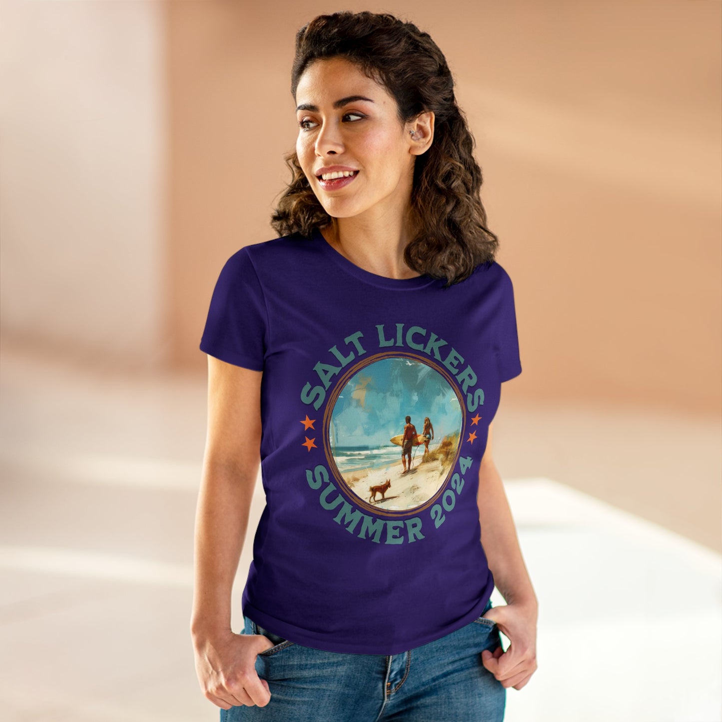 Surfing - Women's Midweight Cotton Tee