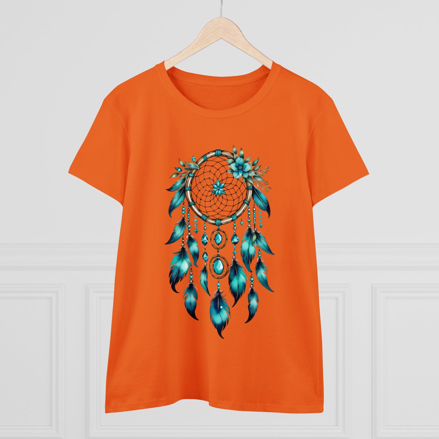 Turquoise Dream Catcher - Sagittarius - Astrology - Women's Midweight Cotton Tee