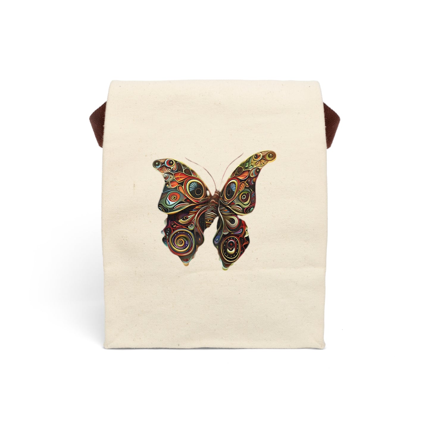 Butterfly - Canvas Lunch Bag With Strap