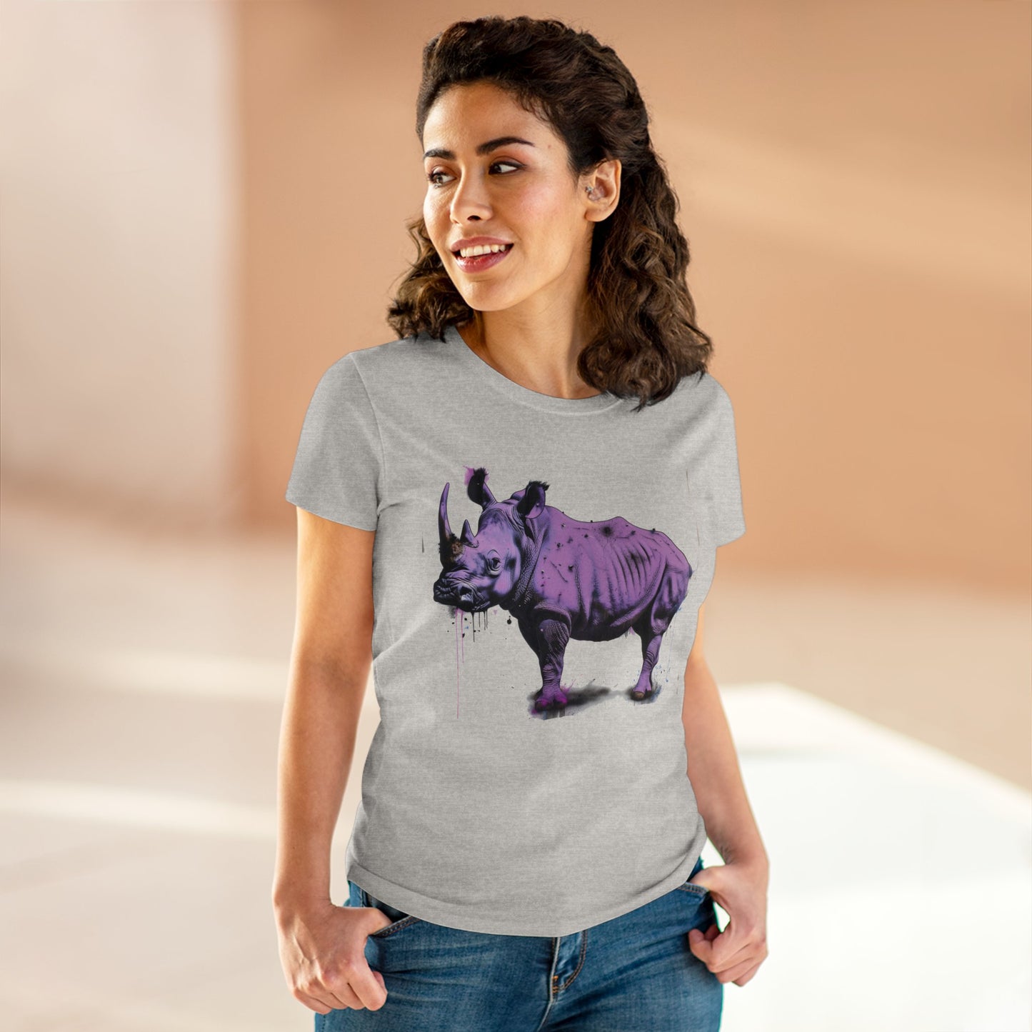 Purple Rhino - Women's Midweight Cotton Tee