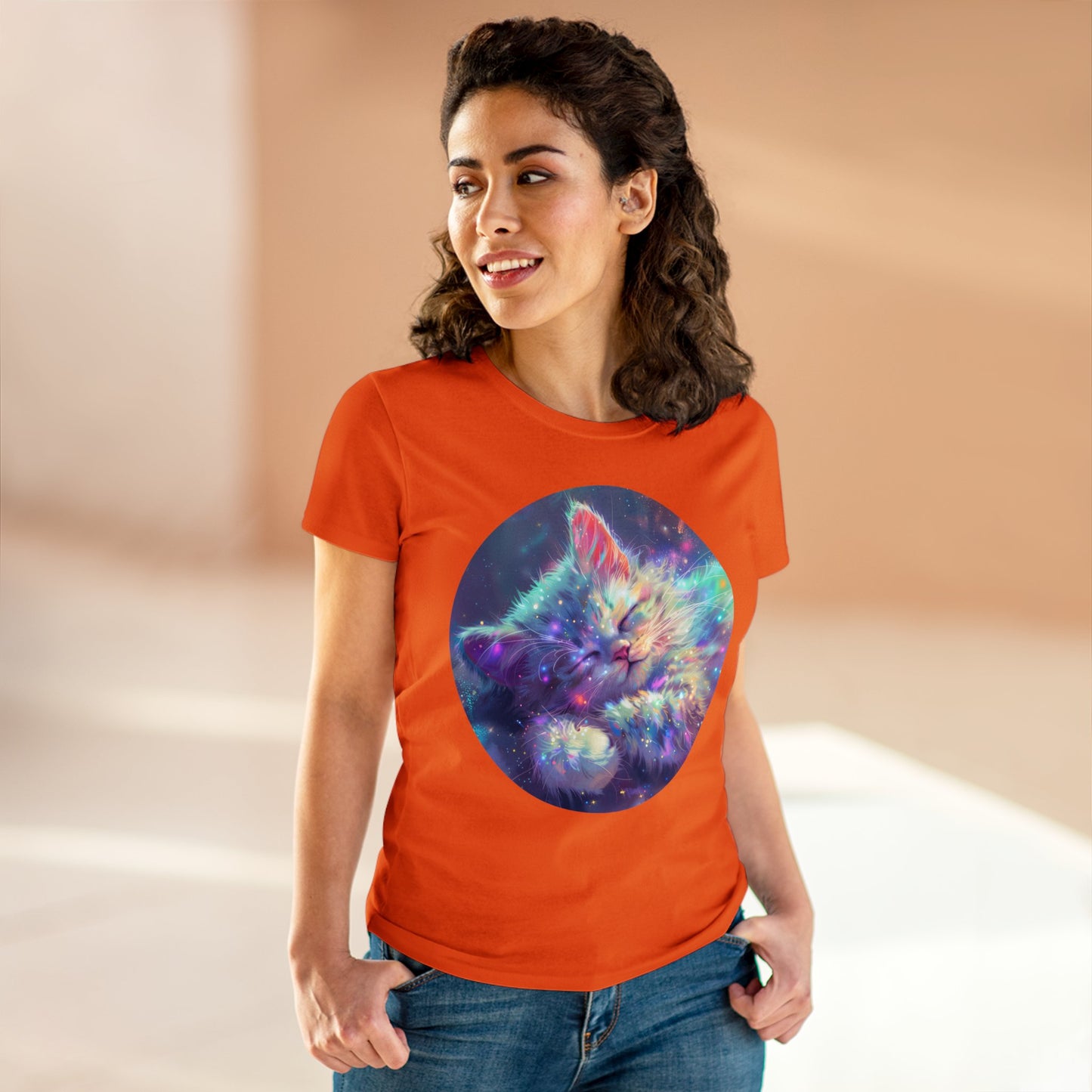 Sparkle Kitty - Women's Midweight Cotton Tee