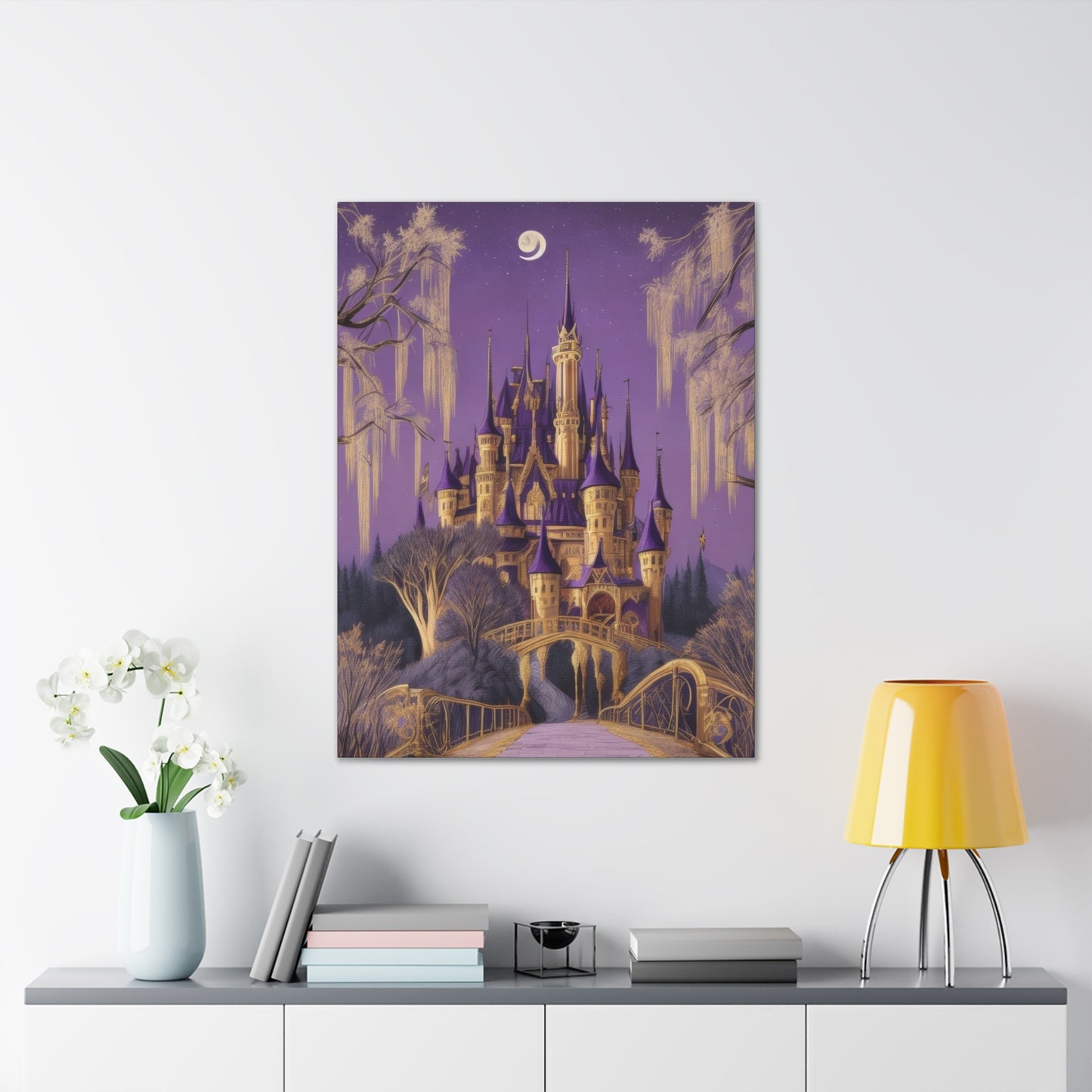 Purple Castle - Canvas Stretched, 0.75"