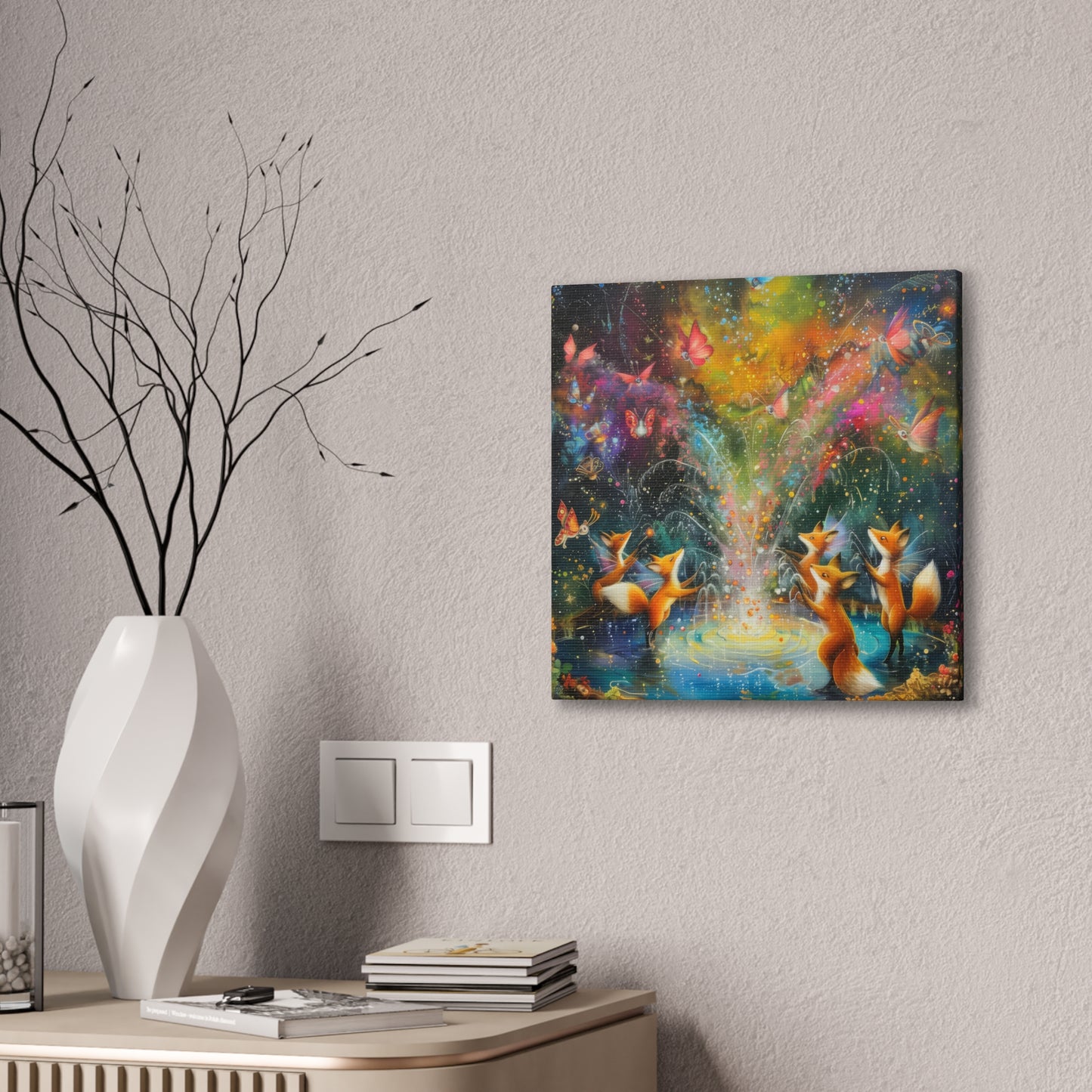 Fairy Fox Festival - Canvas Stretched, 0.75"