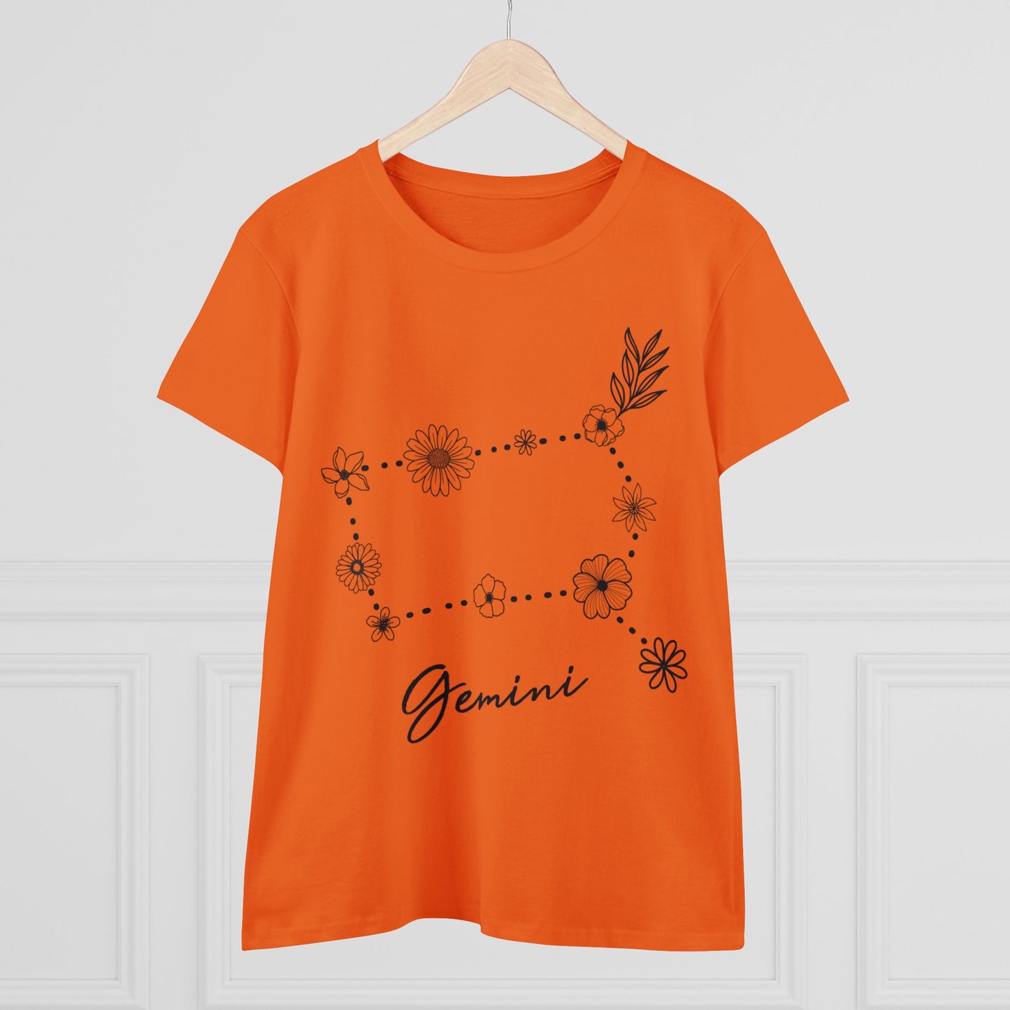 Flower Constellation - Gemini - Astrology - Women's Midweight Cotton Tee